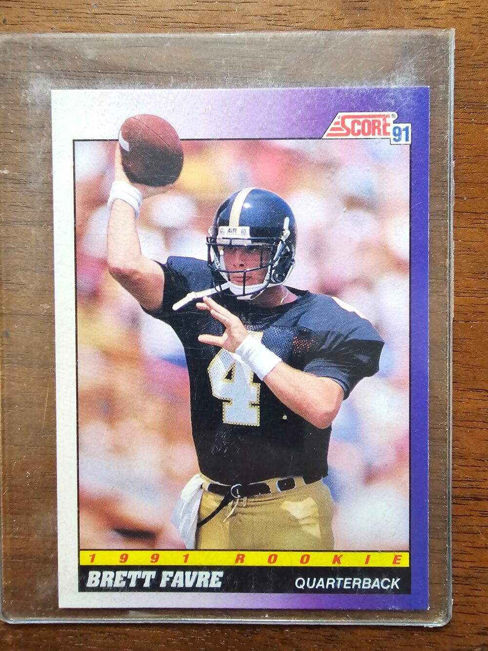 1991 Upper Deck #13 Brett Favre - Rookie - Falcons/Packers - NFL - Fresh Pull
